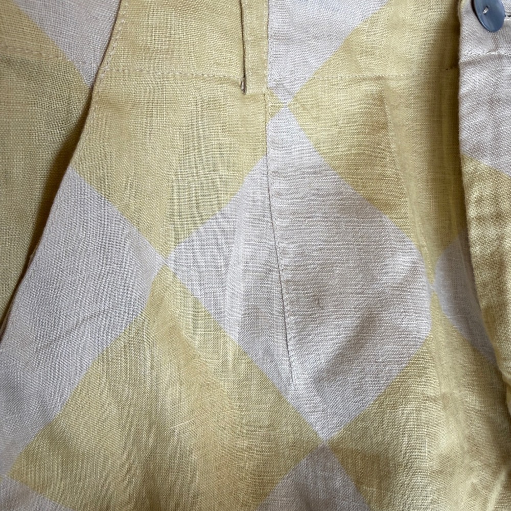 BITTE KAI RAND linen barrel pants NWT medium diamond pattern - Picture 4 of 7